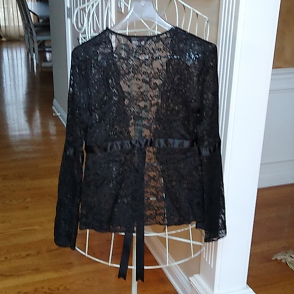 ABS Allen Schwartz Evening Lace Blouse - Picture 2 of 6
